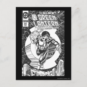 Green Lantern - It all begins here, Black and Whit Postcard