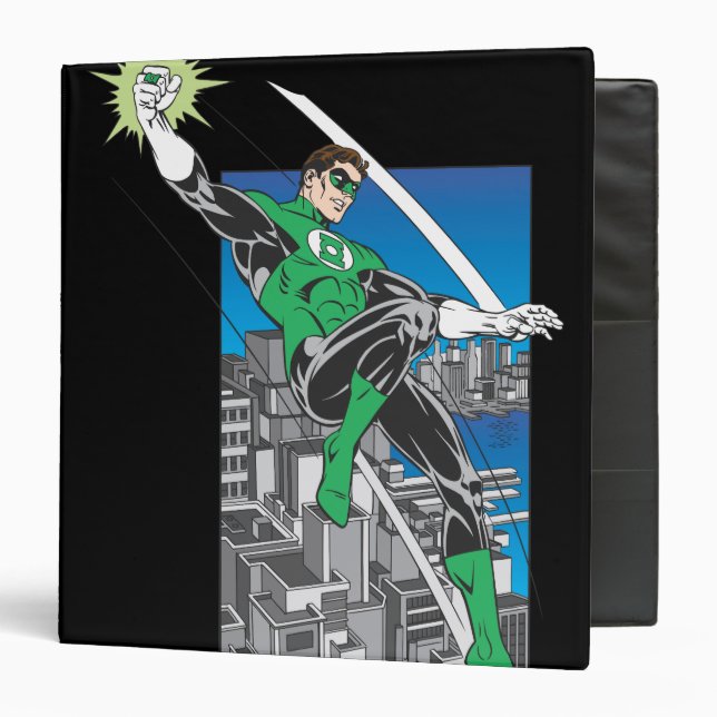 Green Lantern Lands in City Binder (Front/Inside)
