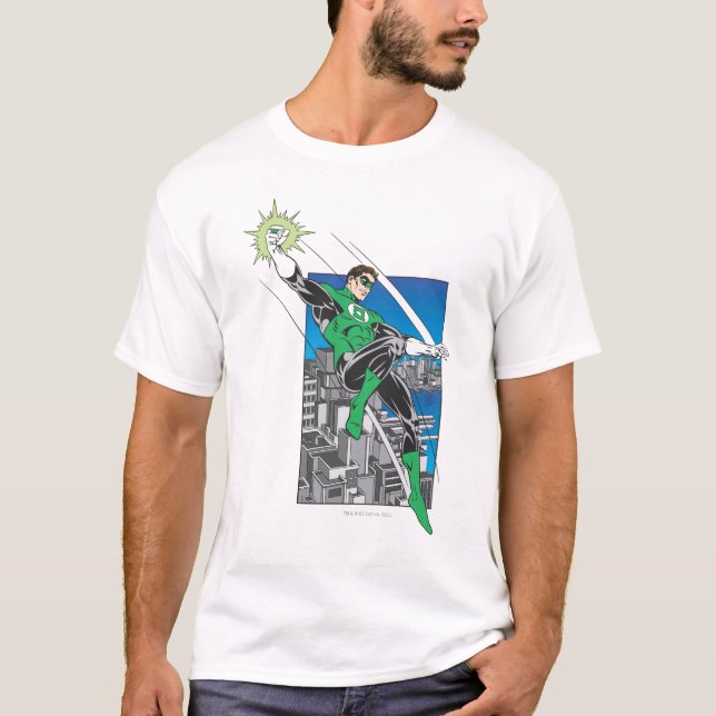 Green Lantern Lands in City T-Shirt (Front)