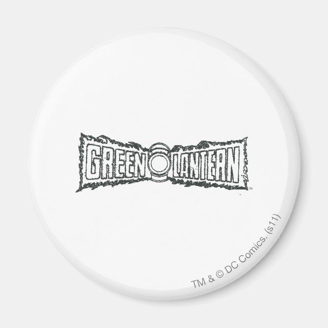 Green Lantern Letters BW Magnet (Front)
