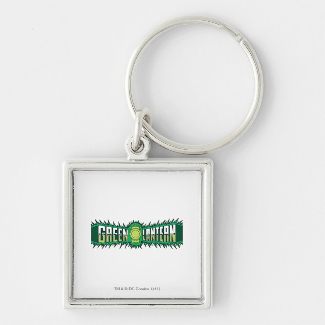 Green Lantern Logo - Green Flames Keychain (Front)