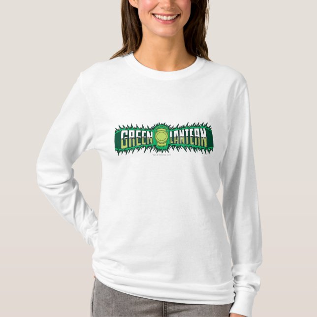 Green Lantern Logo - Green Flames T-Shirt (Front)