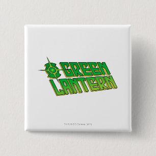 Green Lantern Logo - Slanted 2 Inch Square Button