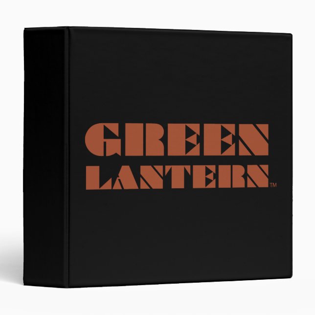 Green Lantern Logo - Tan Binder (Front/Spine)