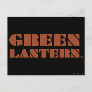 Green Lantern Logo - Tan Postcard