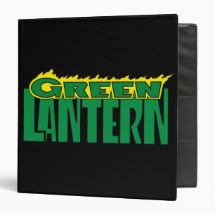 Green Lantern Logo - Yellow Flames Binder