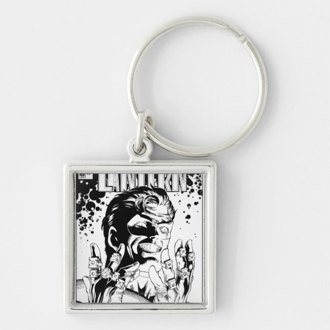 Green Lantern  - Many Rings, Black and White Keychain (Front)