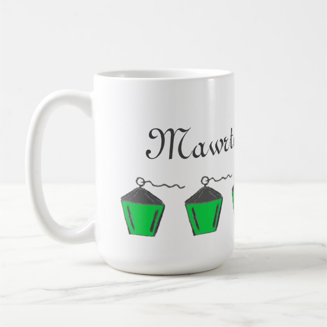 Green Lantern Mawrter at Work Mug Bryn Mawr (Left)