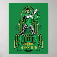Green Lantern on decorative background