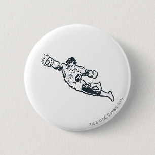 Green Lantern Punches BW 2 Inch Round Button