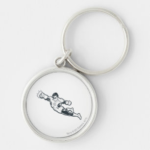 Green Lantern Punches BW Keychain