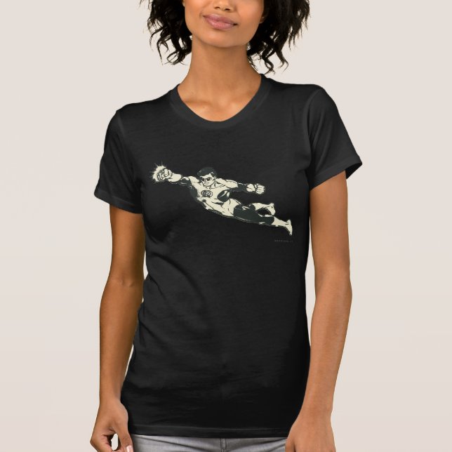 Green Lantern Punches Grunge T-Shirt (Front)
