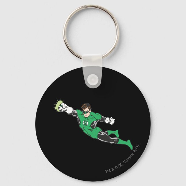 Green Lantern Punches Keychain (Front)