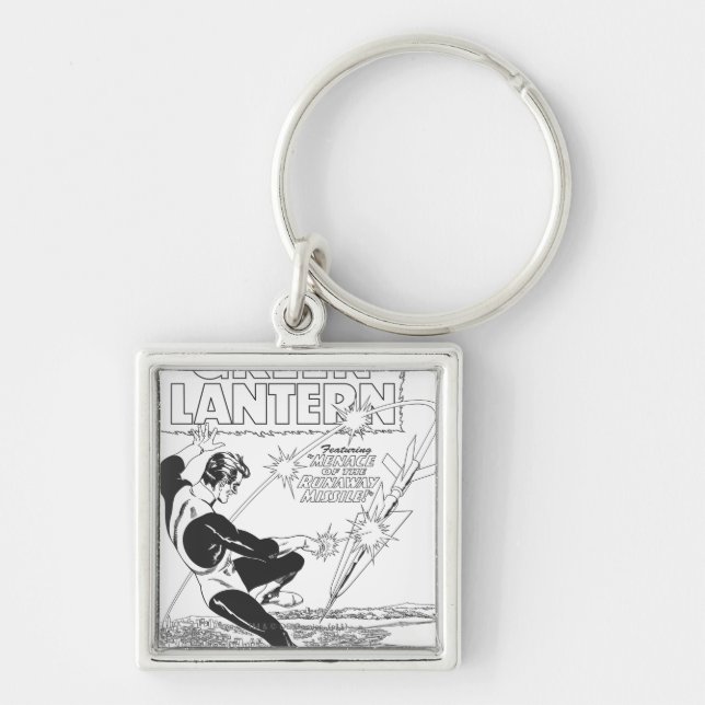 Green Lantern - Runaway Missile, Black and White Keychain (Front)