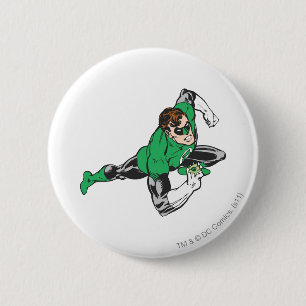 Green Lantern Runs 2 Inch Round Button