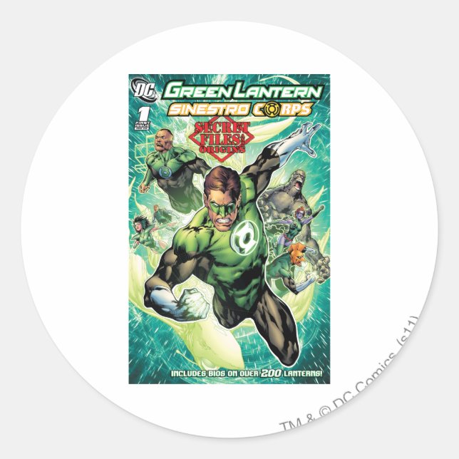 Green Lantern - Secret Files and Origins Cover Classic Round Sticker (Front)