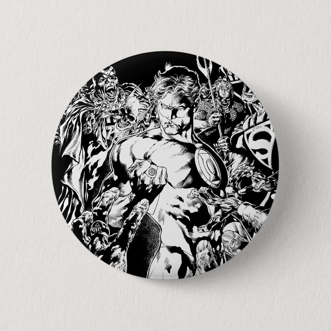 Green Lantern Surrounded 2 Inch Round Button (Front)
