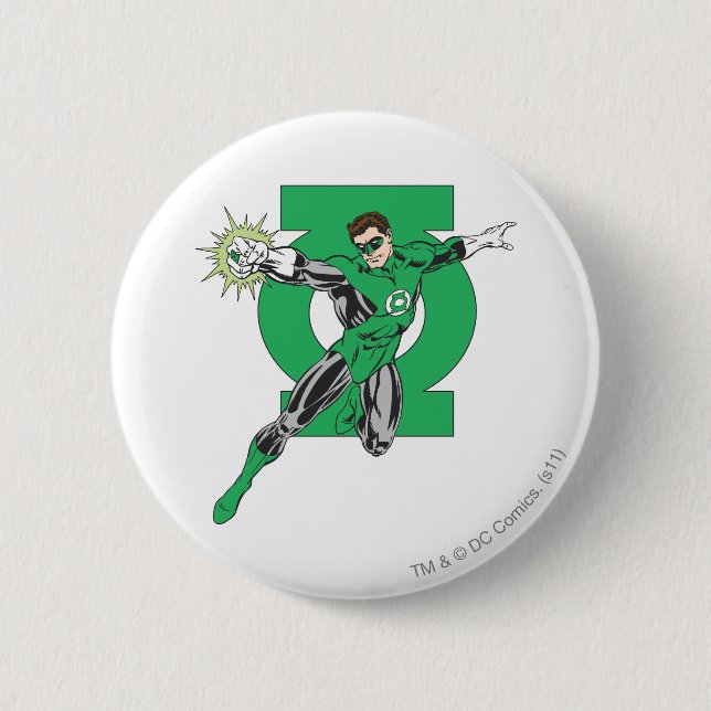 Green Lantern & Symbol 2 Inch Round Button (Front)