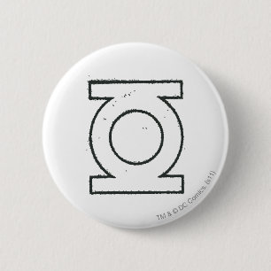 Green Lantern Symbol BW 2 Inch Round Button