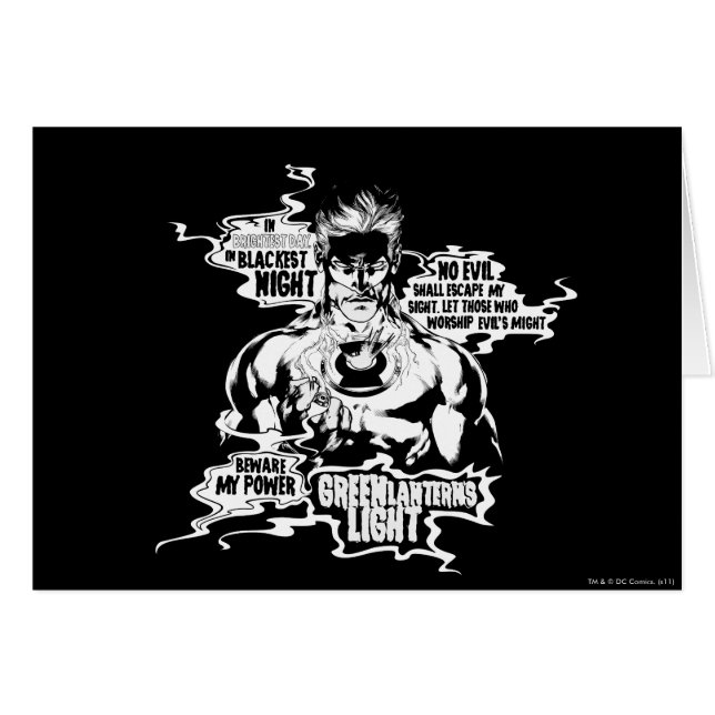 Green Lantern Text Collage (Front Horizontal)