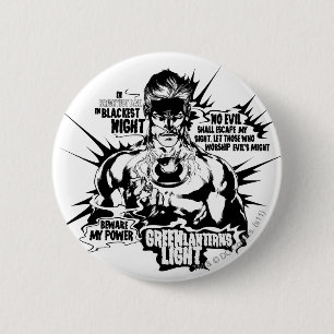 Green Lantern Text Collage 2 Inch Round Button