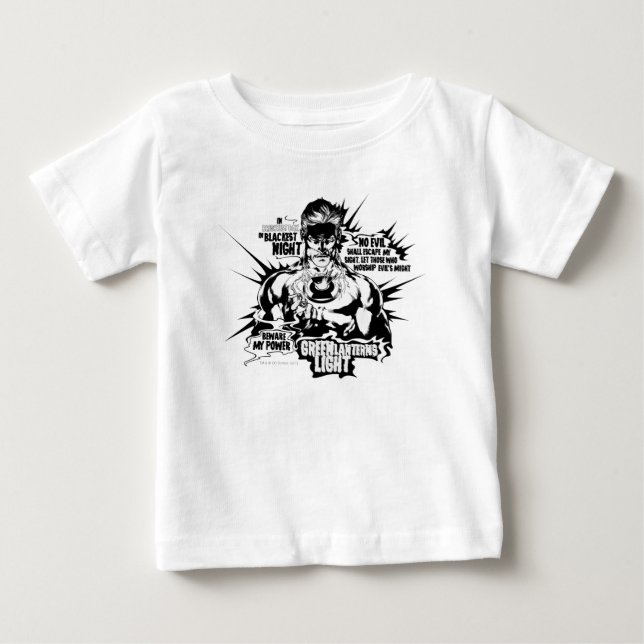 Green Lantern Text Collage Baby T-Shirt (Front)