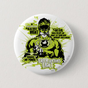 Green Lantern Text Collage - Colour 2 Inch Round Button