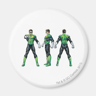 Green Lantern Three Views Magnet