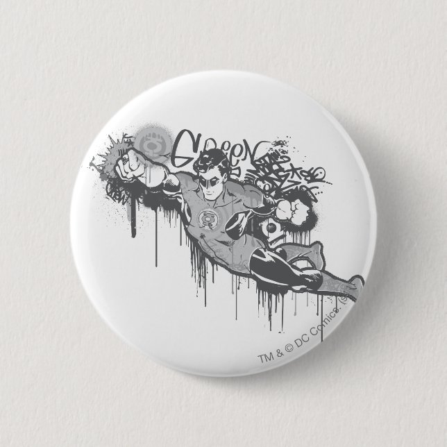 Green Lantern - Twisted Innocence BW 2 Inch Round Button (Front)
