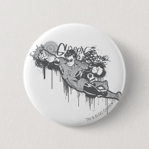 Green Lantern - Twisted Innocence BW 2 Inch Round Button