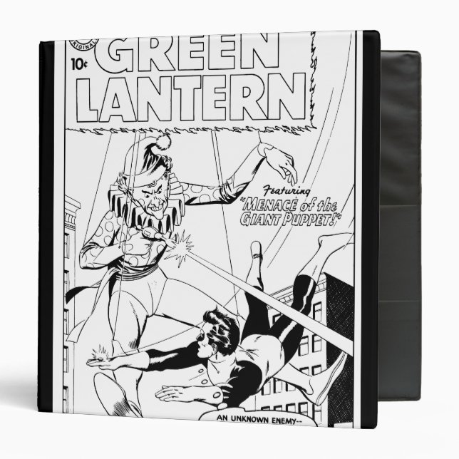 Green Lantern vs Clown, Black and White Binder (Front/Inside)