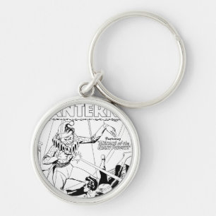 Green Lantern vs Clown, Black and White Keychain
