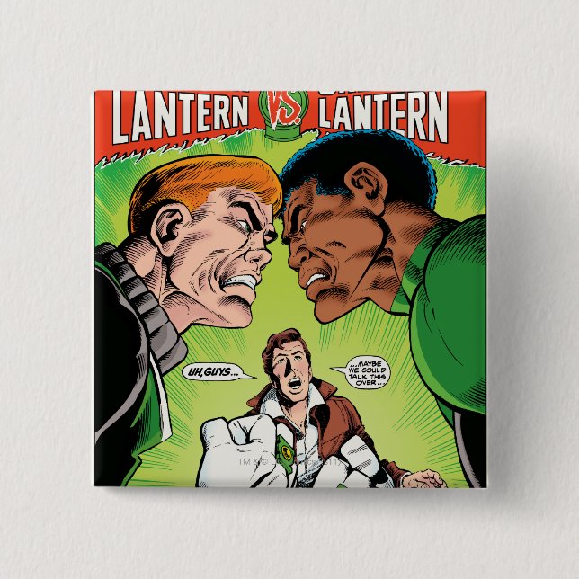 Green Lantern vs Green Lantern 2 Inch Square Button (Front)