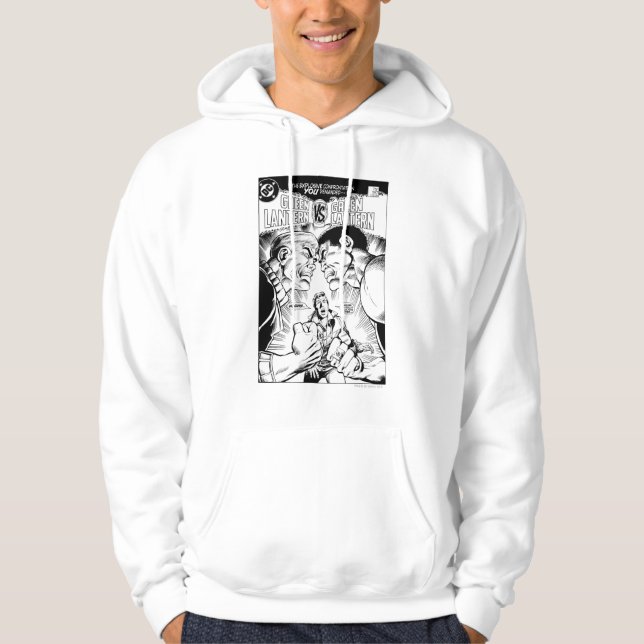 Green Lantern vs Green Lantern, Black and White Hoodie (Front)
