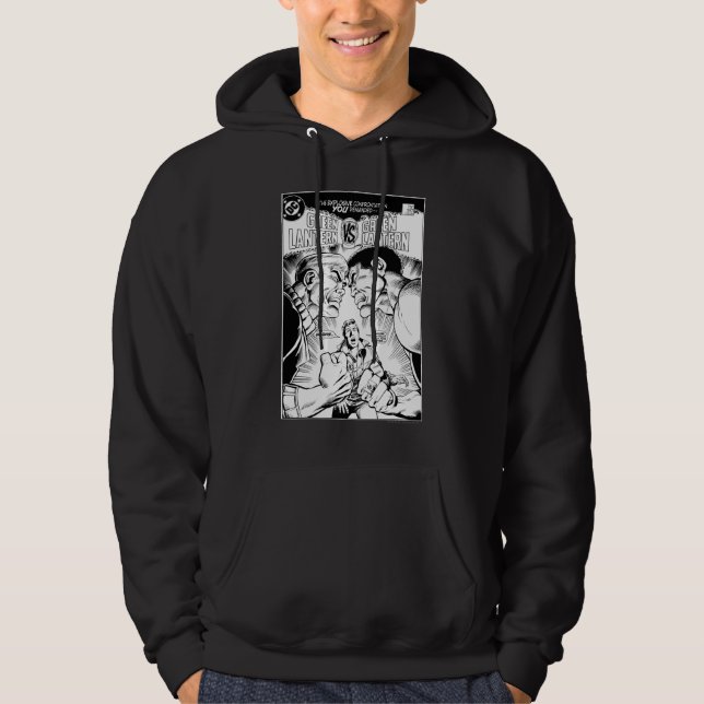 Green Lantern vs Green Lantern, Black and White Hoodie (Front)