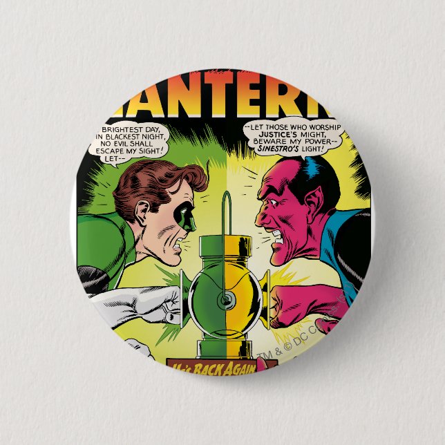 Green Lantern vs Sinestro 2 Inch Round Button (Front)