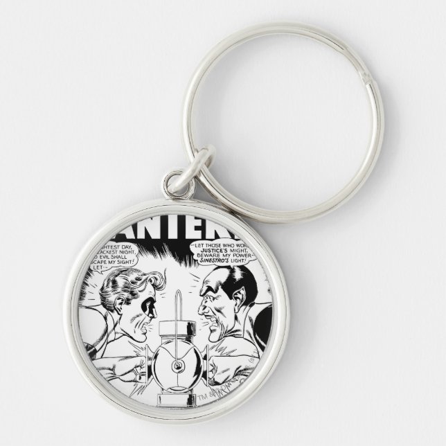 Green Lantern vs Sinestro, Black and White Keychain (Front)