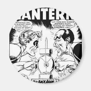 Green Lantern vs Sinestro, Black and White Magnet
