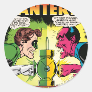 Green Lantern vs Sinestro Classic Round Sticker