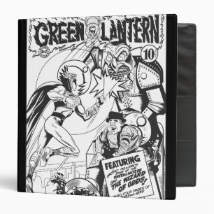 Green Lantern vs The Wizard of Odds, Black and Whi Binder