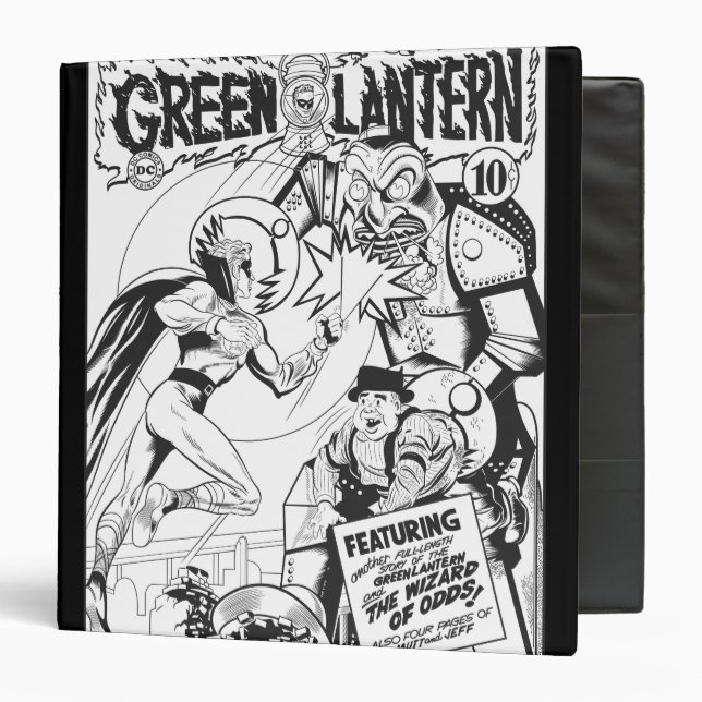 Green Lantern vs The Wizard of Odds, Black and Whi Binder (Front/Inside)