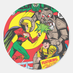 Green Lantern vs The Wizard of Odds Classic Round Sticker