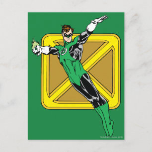 Green Lantern with Background Postcard