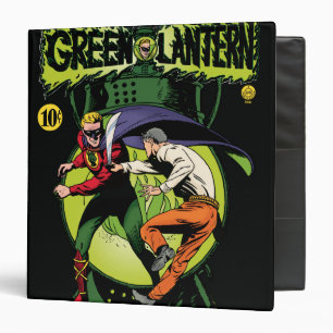 Green Lantern with cape in fight Binder