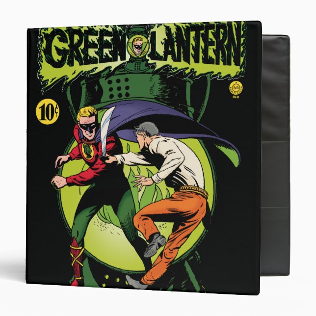 Green Lantern with cape in fight Binder (Front/Inside)