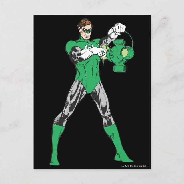 Green Lantern with Lantern Postcard (Front)