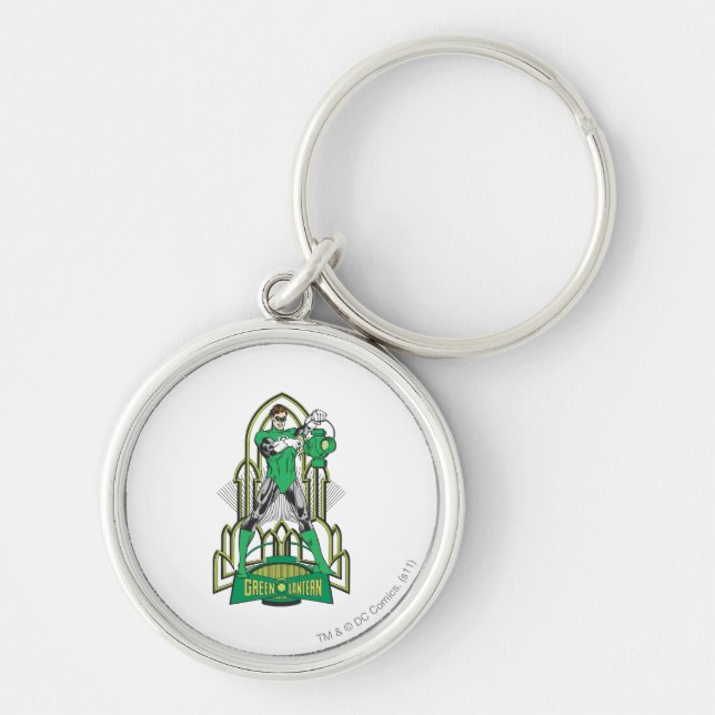 Green Lantern with Letters Keychain (Front)