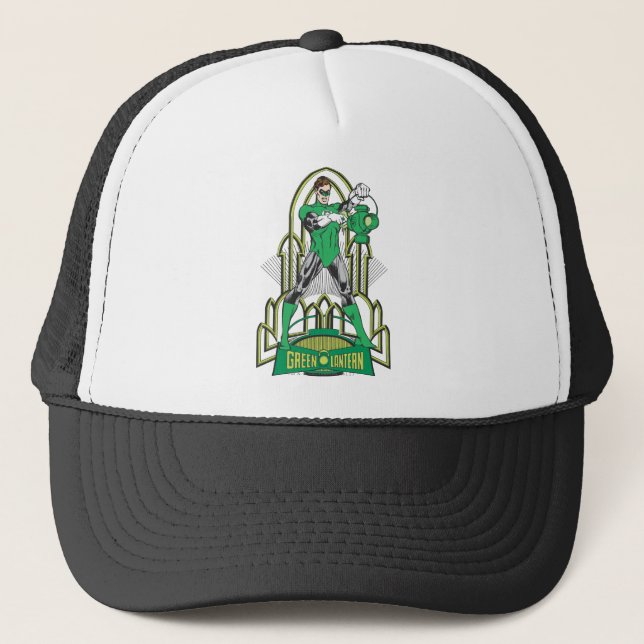 Green Lantern with Letters Trucker Hat (Front)