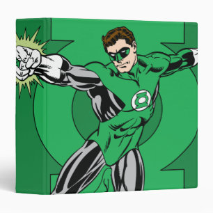Green Lantern with Logo Background Binder
