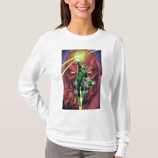 Green Lantern with stream of light - Colour T-Shirt (Front)